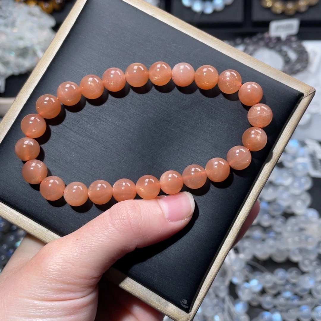 手链长石未镶嵌橙月光8.5mm