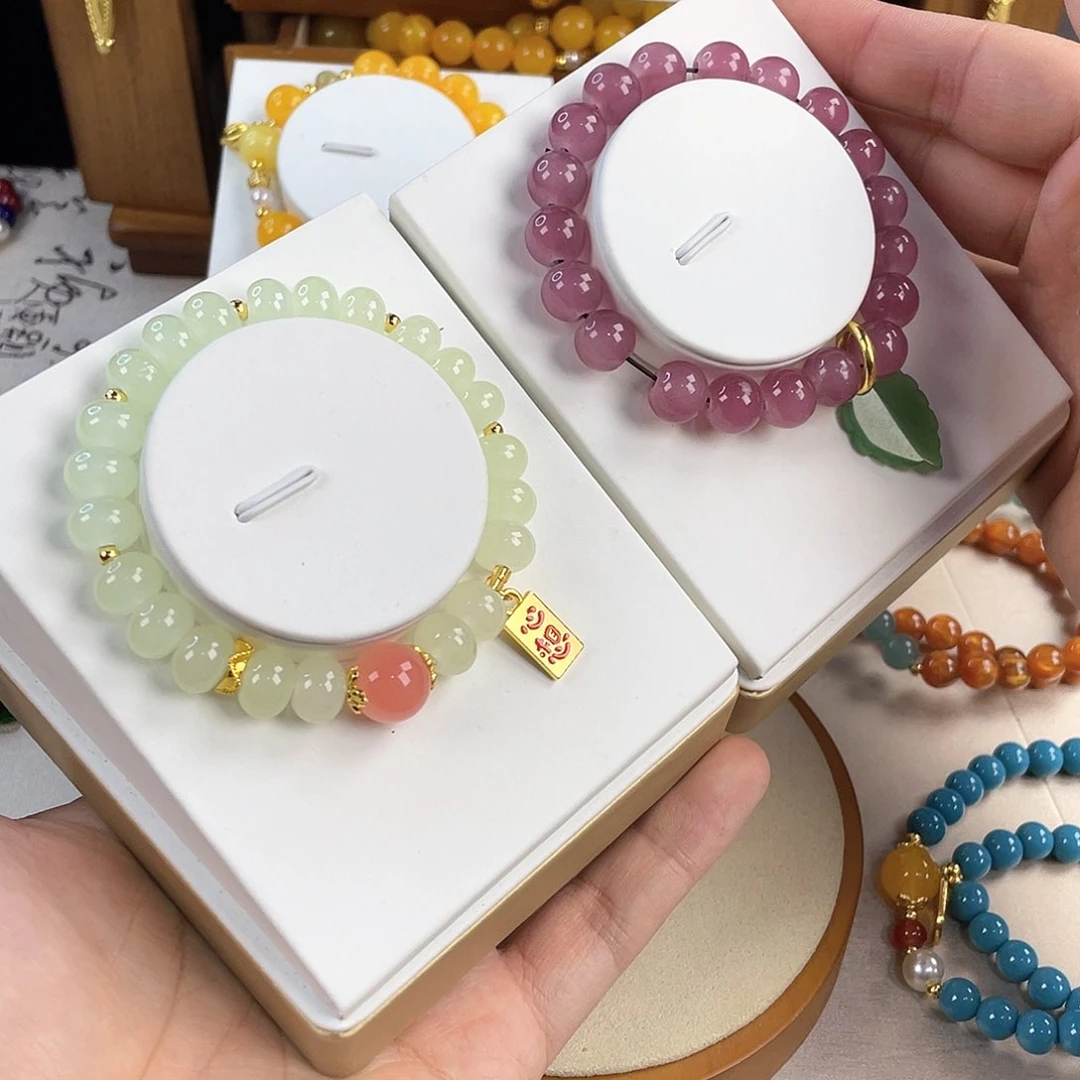 玛瑙手饰银S925镀金镶嵌