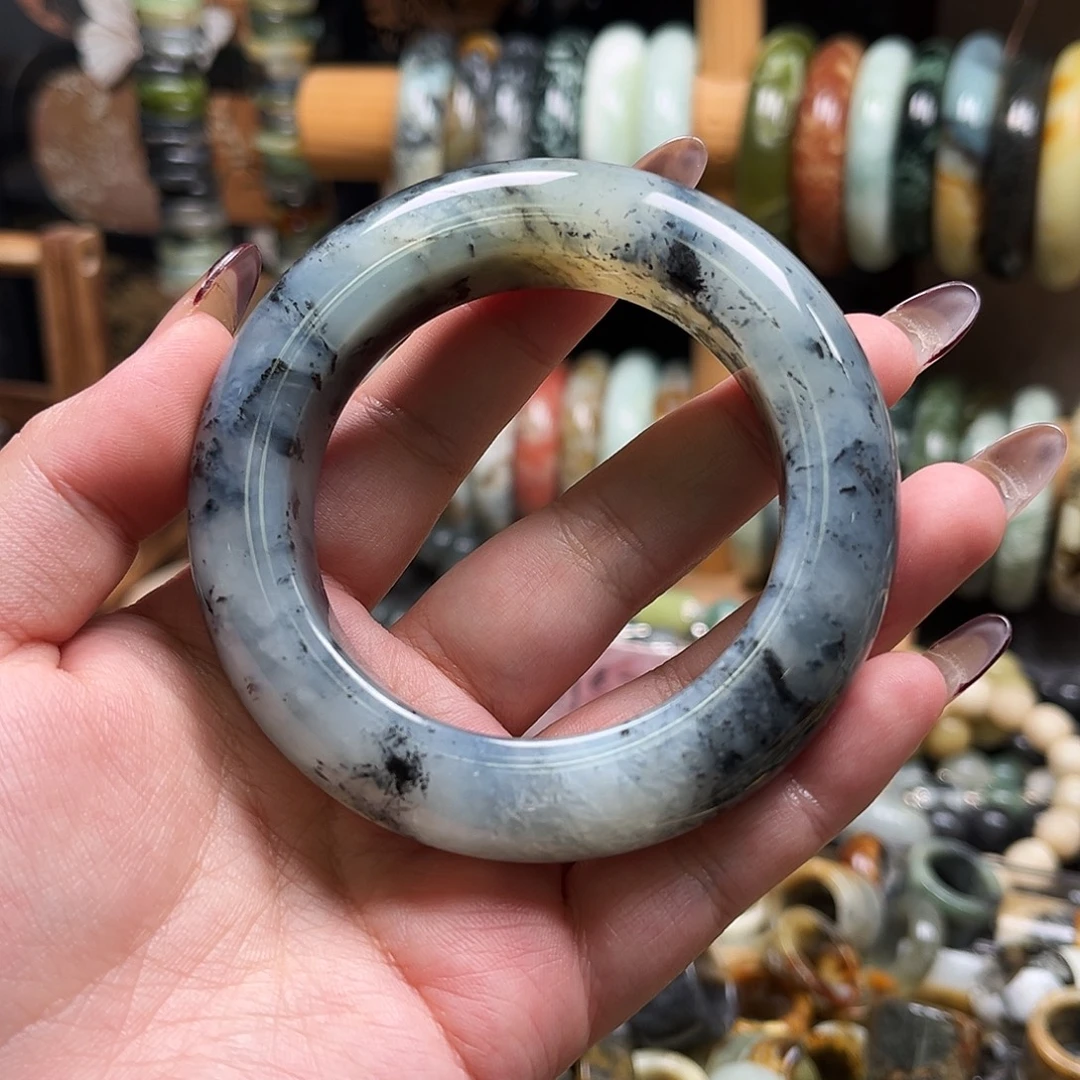蛇纹石玉未镶嵌手镯55.4