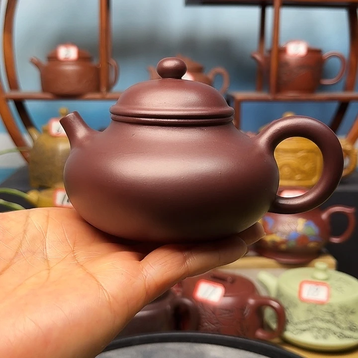 紫砂茶壶微瑕不带证书礼盒200cc