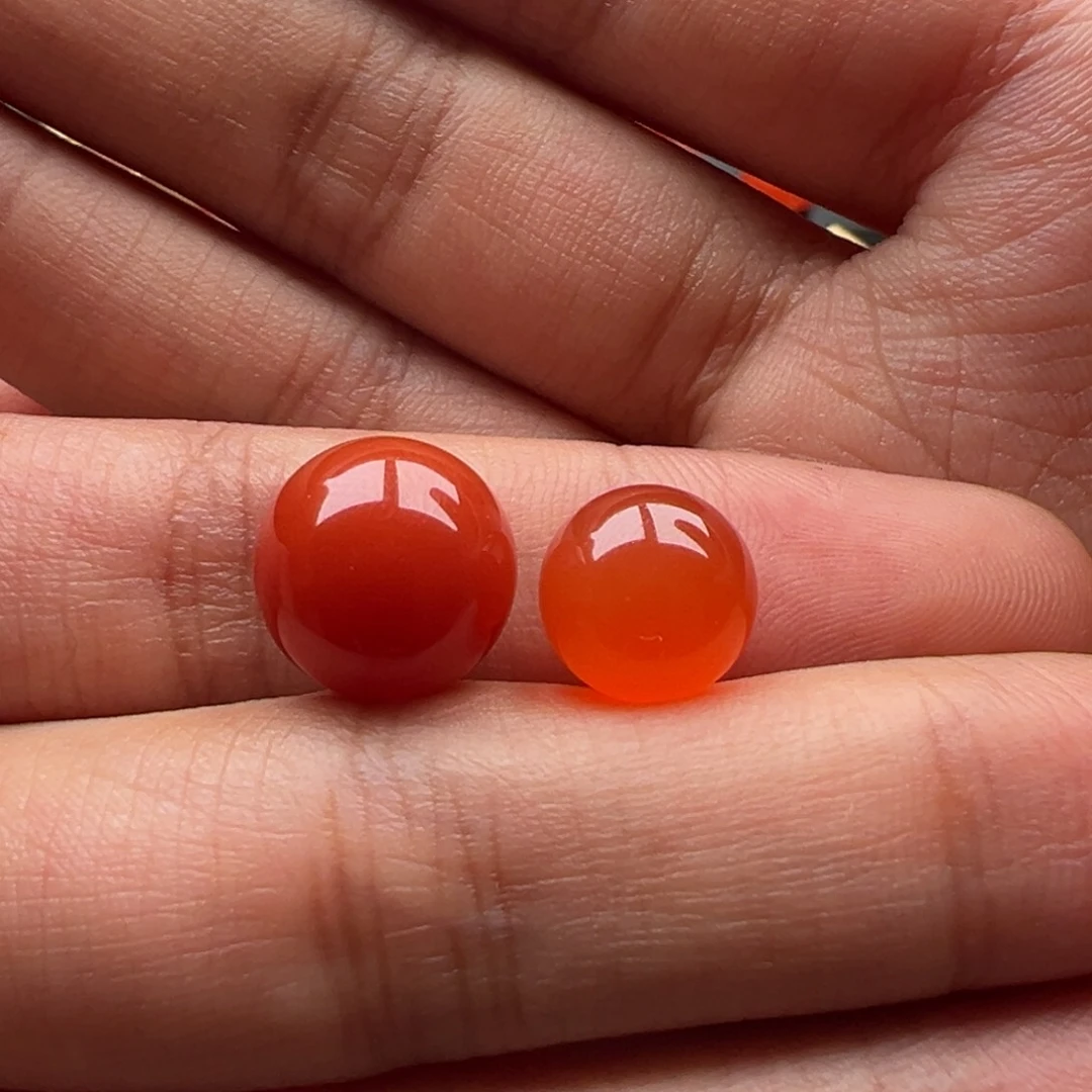 南红玛瑙圆珠12.3未镶嵌雪****0