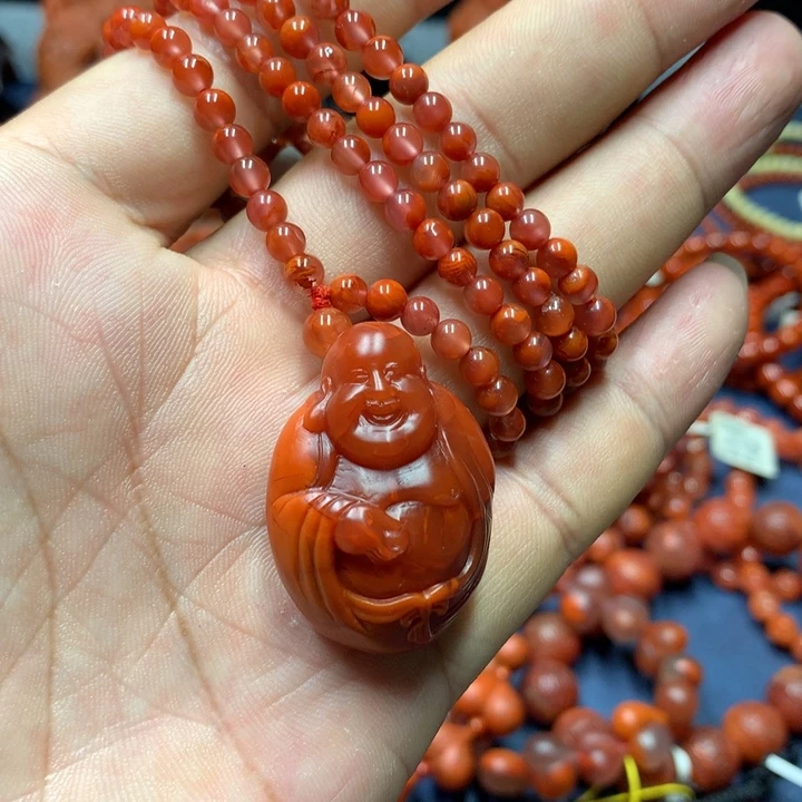 南红玛瑙未镶嵌吊坠(不含链)