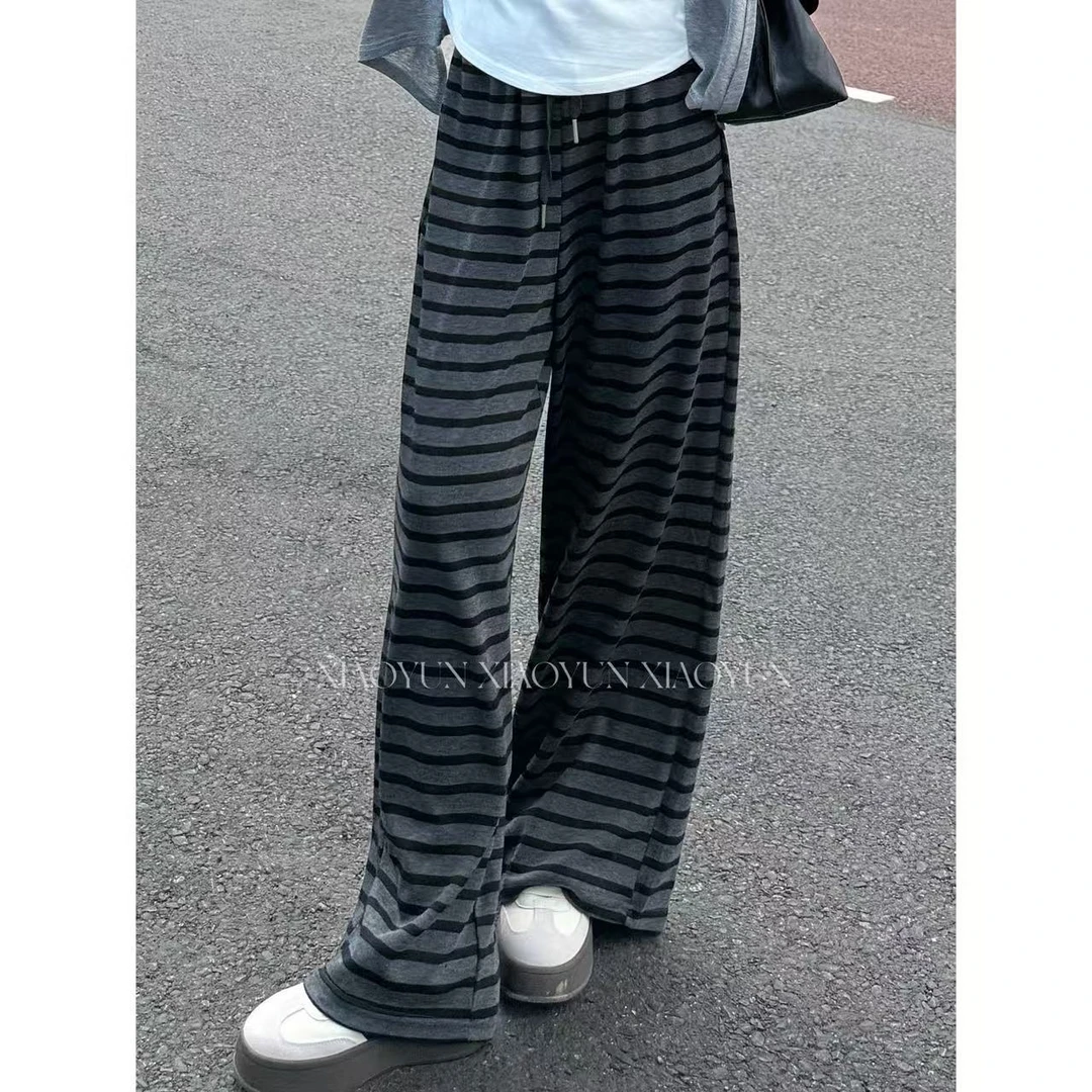 【条纹裤觉】 小允姐姐2025新款时尚简约风条纹裤