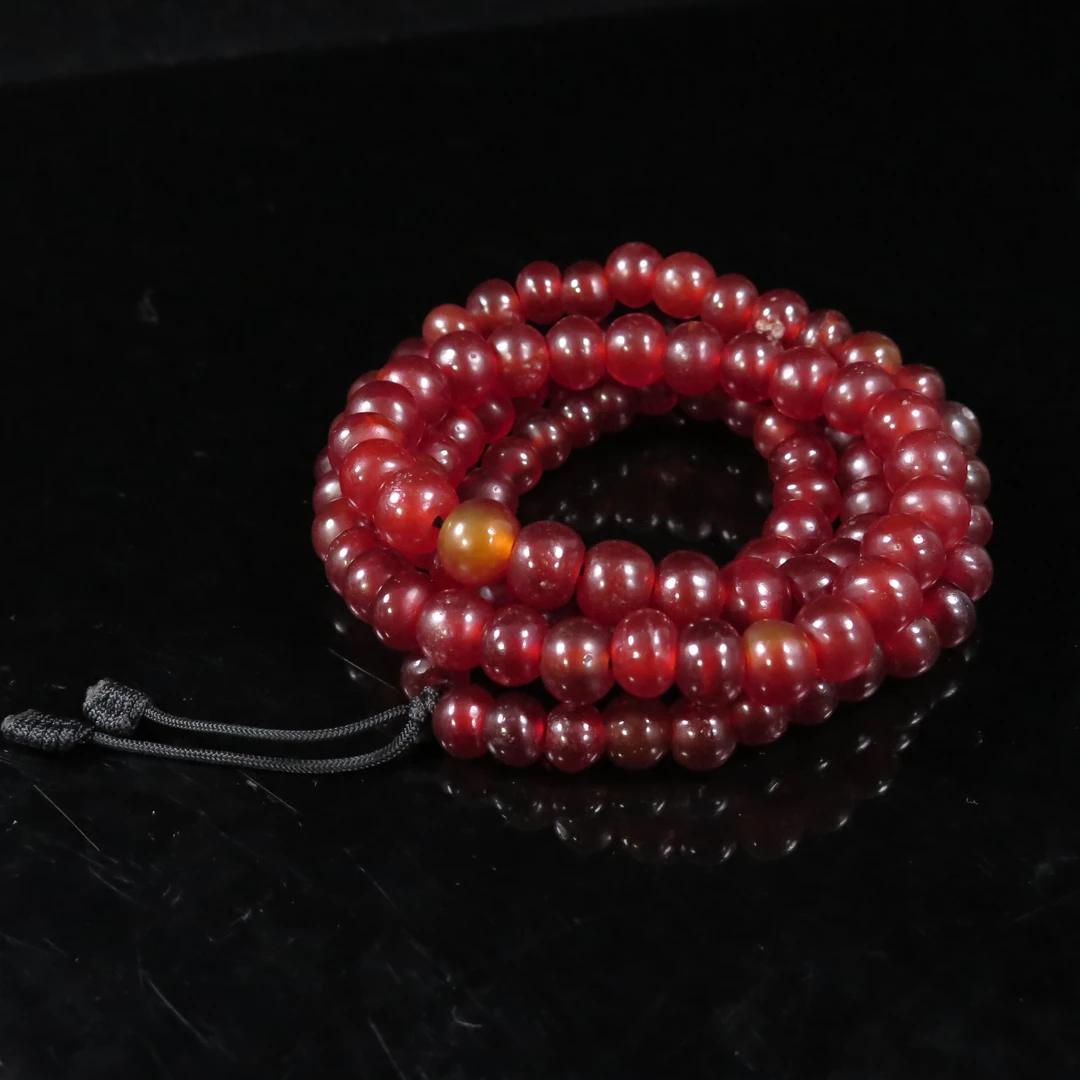 清代酒红玛瑙串饰/HY266491/玛瑙/槐荫山房