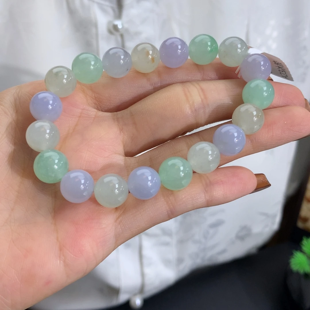未镶嵌手串翡翠卡10冰胶马卡龙手串