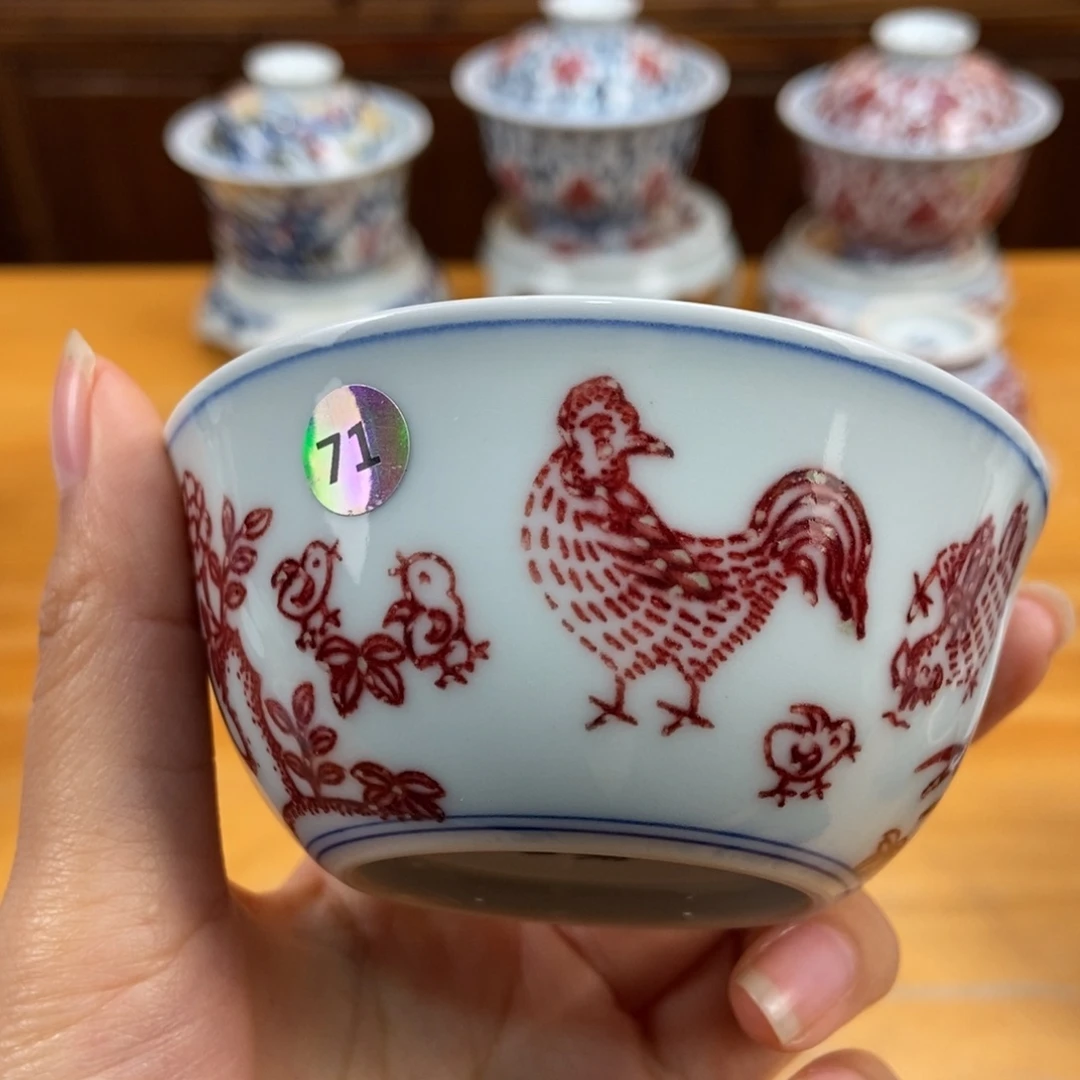 手绘现代茶具非古董