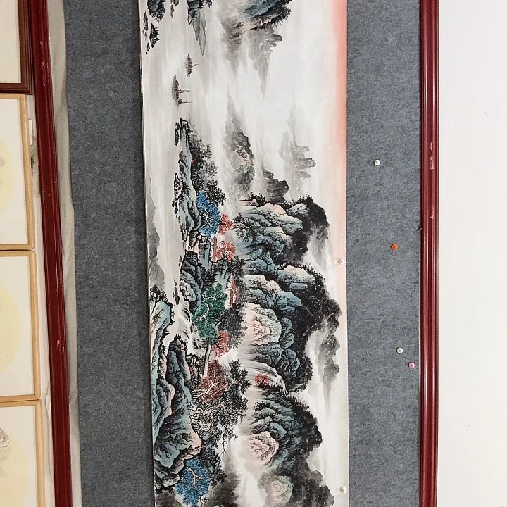 国画手绘国画云峰千里秀