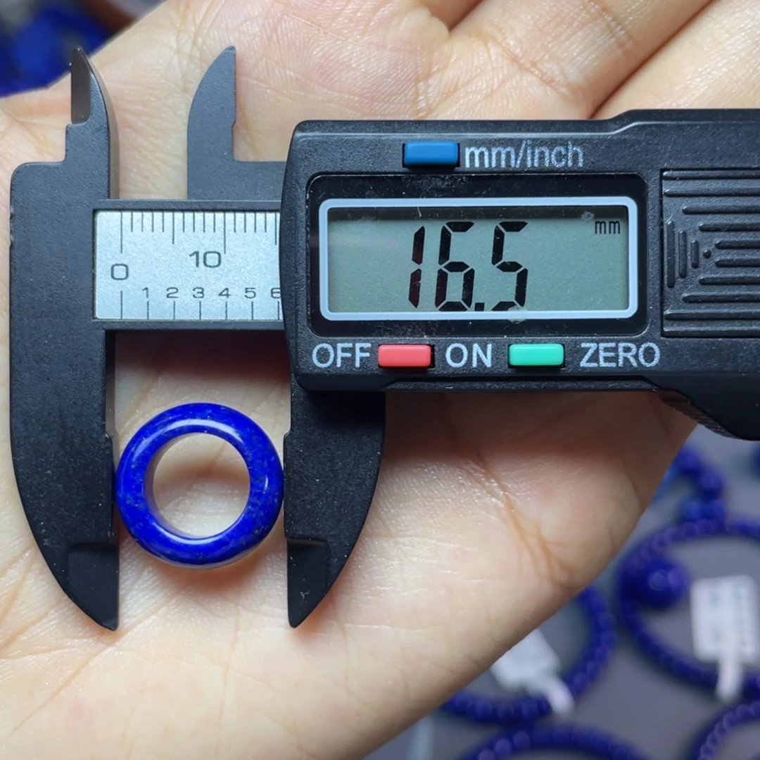 青金石未镶嵌10mm内径指环