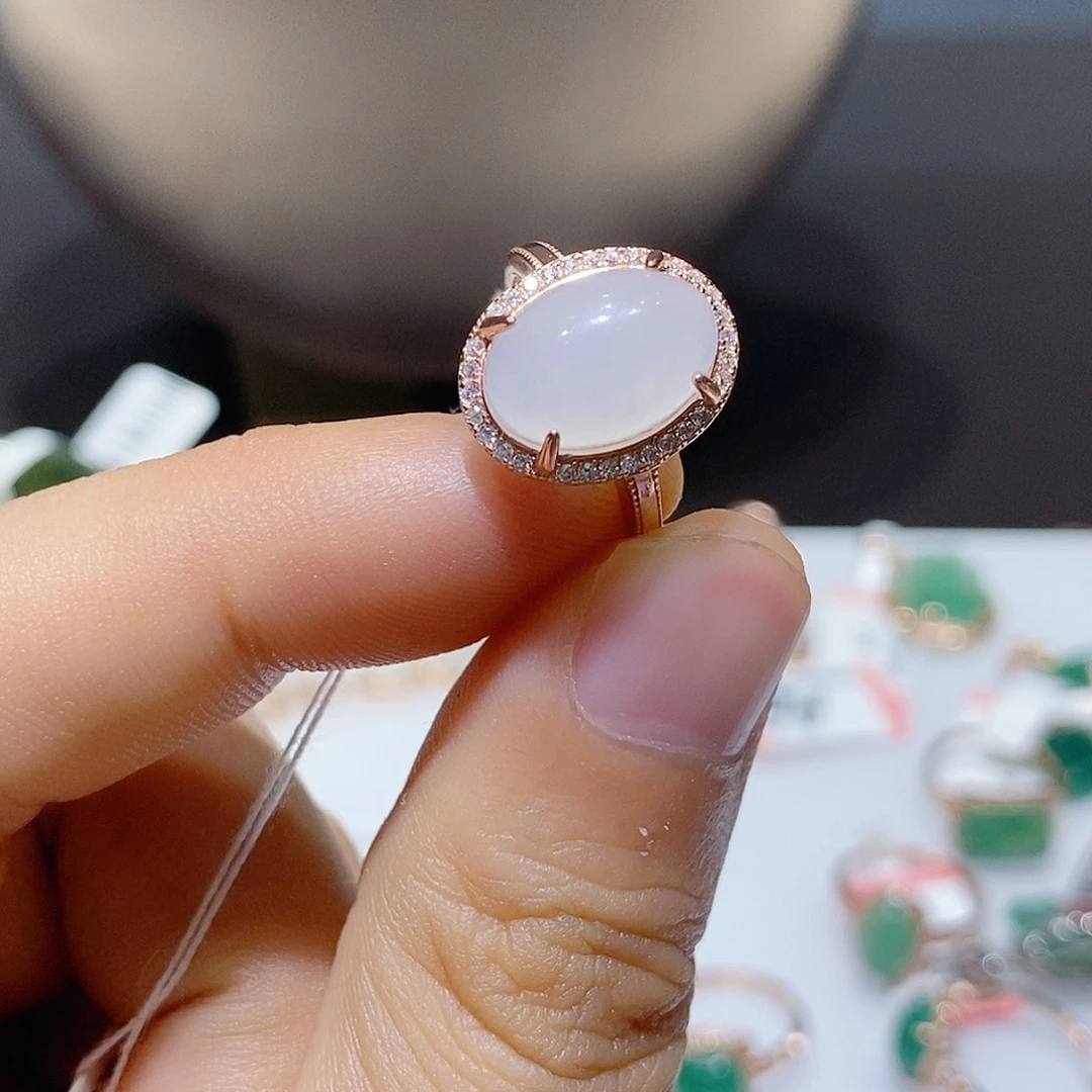 独山玉银S925镶嵌吊坠