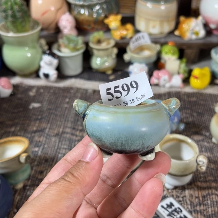 口3手工花盆满30包邮