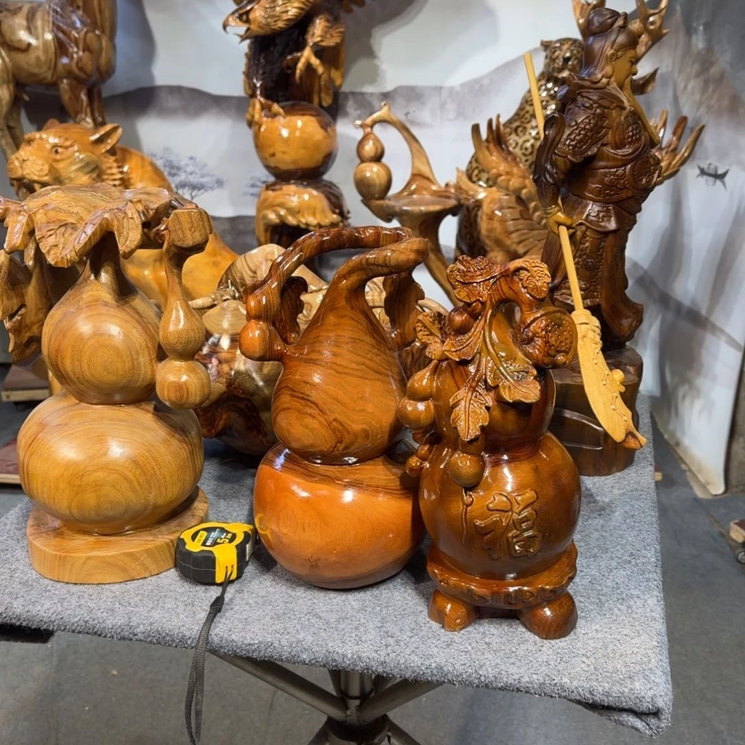 香樟木印*石香樟木葫芦摆件