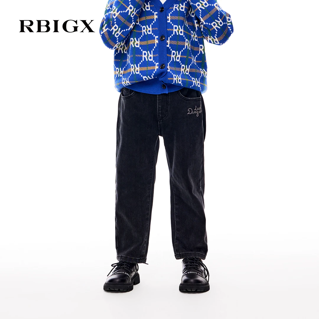 RBIGX瑞比克童装冬季新款潮流百搭牛仔裤
