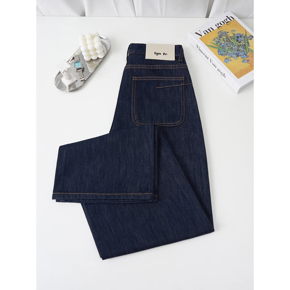 DUOXINIU/多喜牛/Oye夏季牛仔裤女款阔腿极简风丹宁宽松修身显瘦