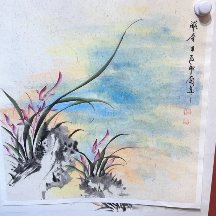 国画听兰老师花鸟