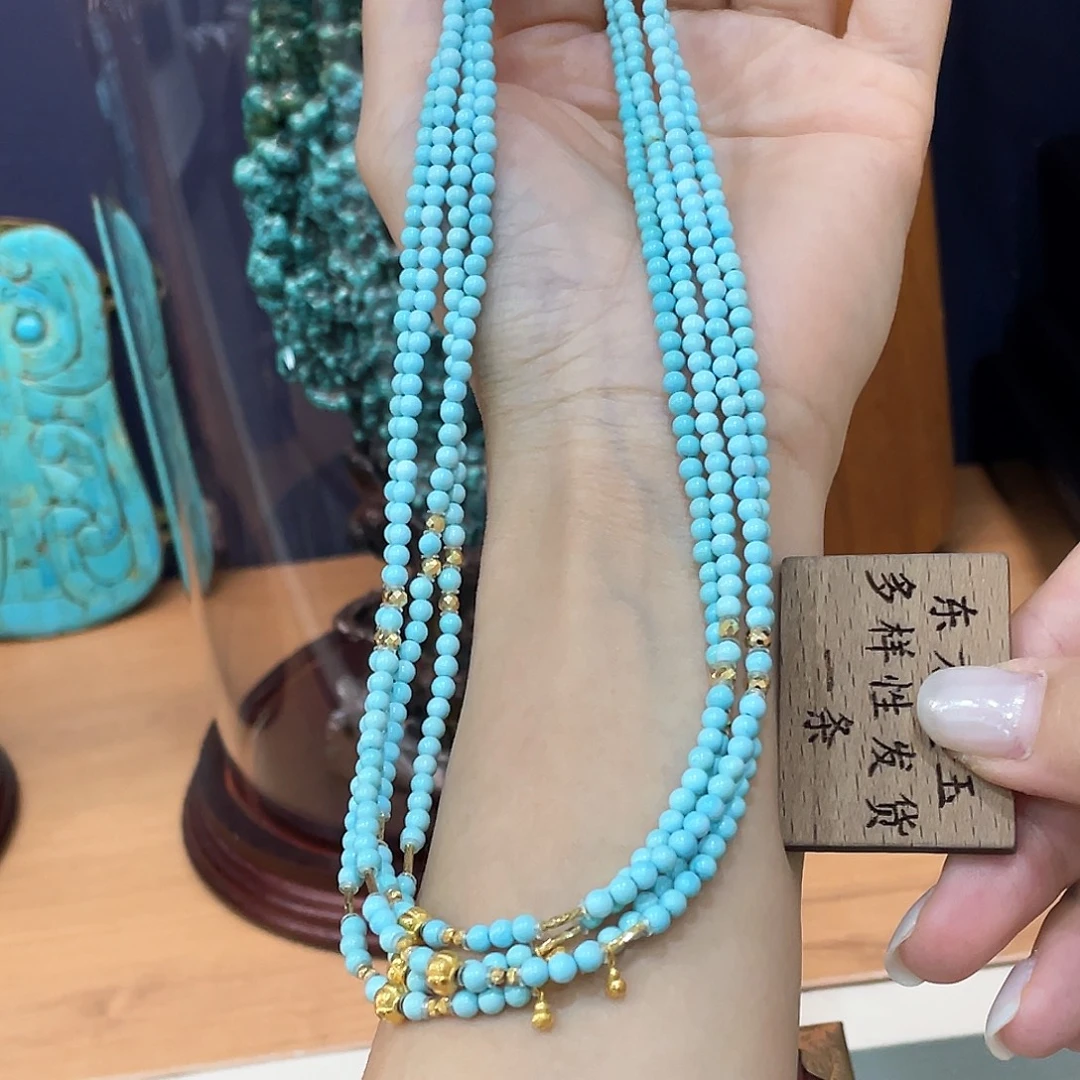 绿松石18K金镶嵌颈饰