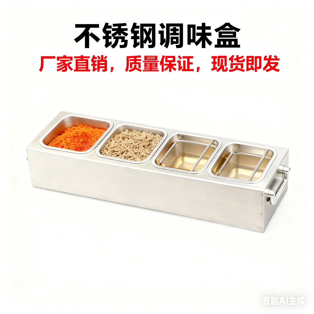 帝昂不锈钢烧烤分格份数盆架适用于奶茶店餐饮店商用厨房调料架