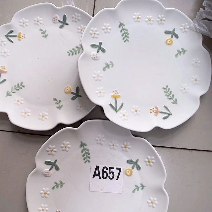 瓷片瑕疵特价陶瓷浅盘