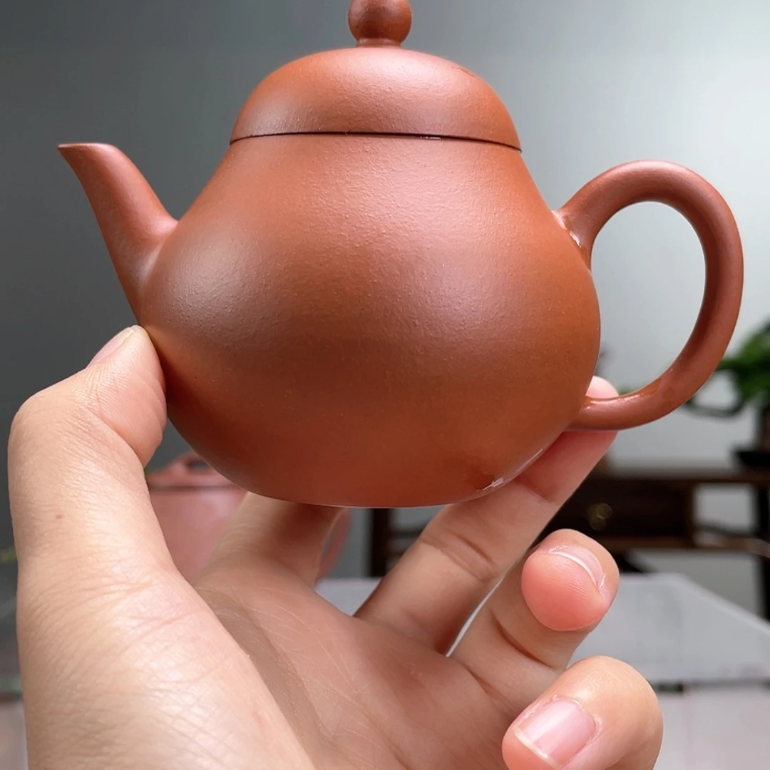 【闪购商品】茶壶紫砂八***叔生料朱泥梨子容量130cc