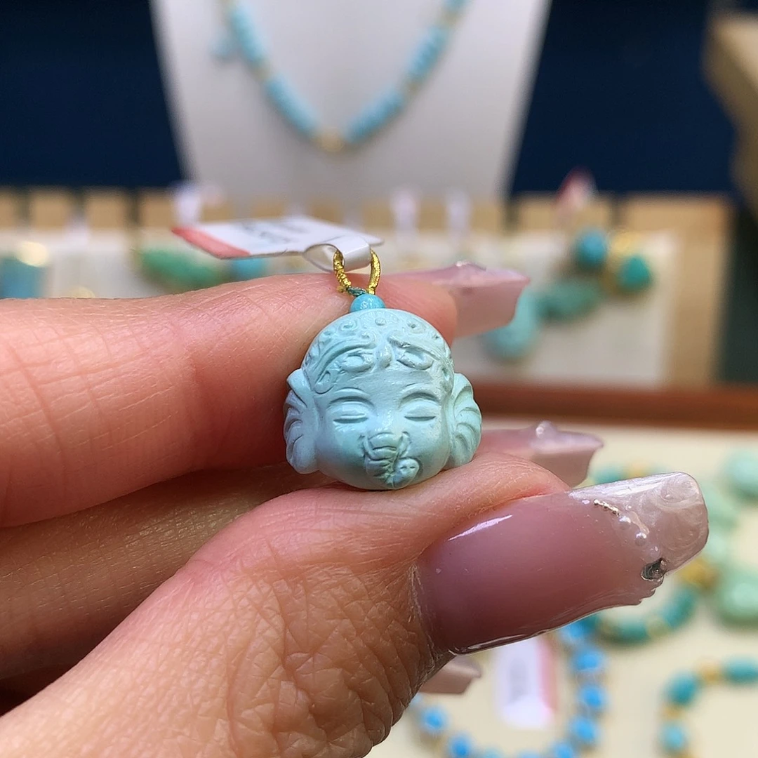 绿松石未镶嵌吊坠