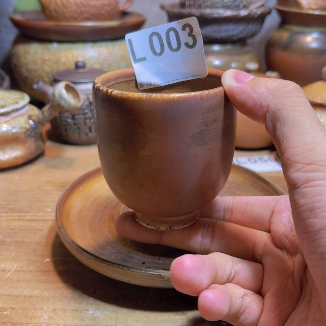 纯手工制作工艺（柴烧）裸烧纯手工制作柴烧杯003