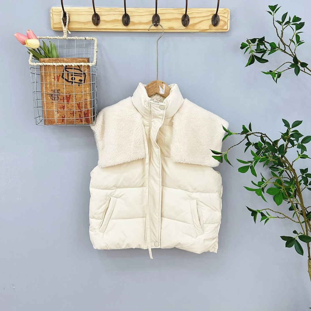 89200高端专享老林家冬季棉马甲米白