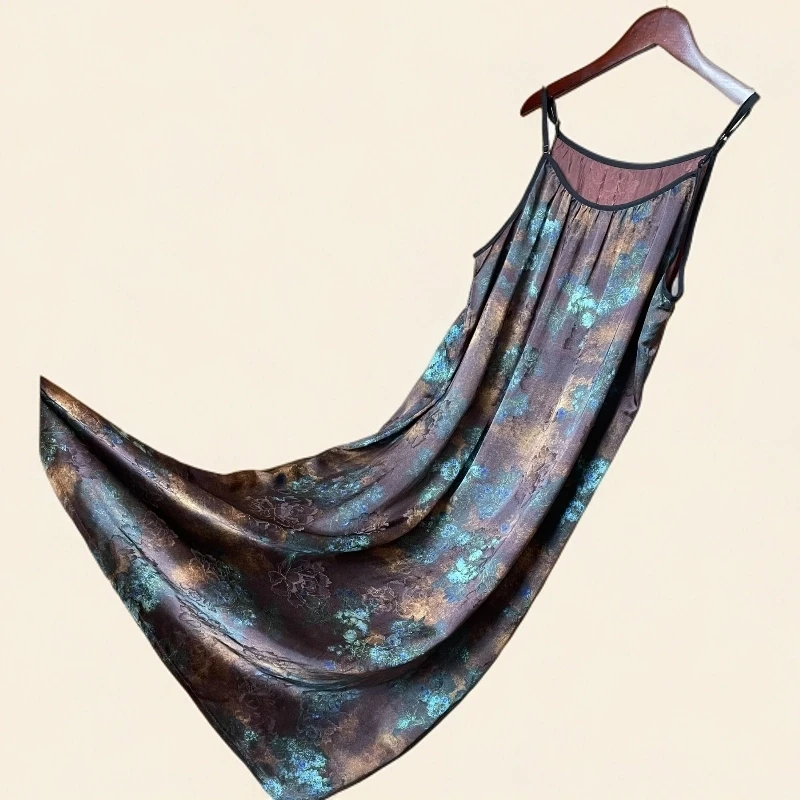 【流金】新中式国风染色宽松透气时尚百搭吊带裙