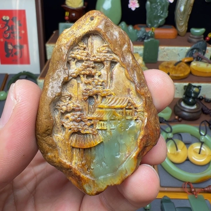 岫岩河磨玉（透闪石质玉）未镶嵌挂件