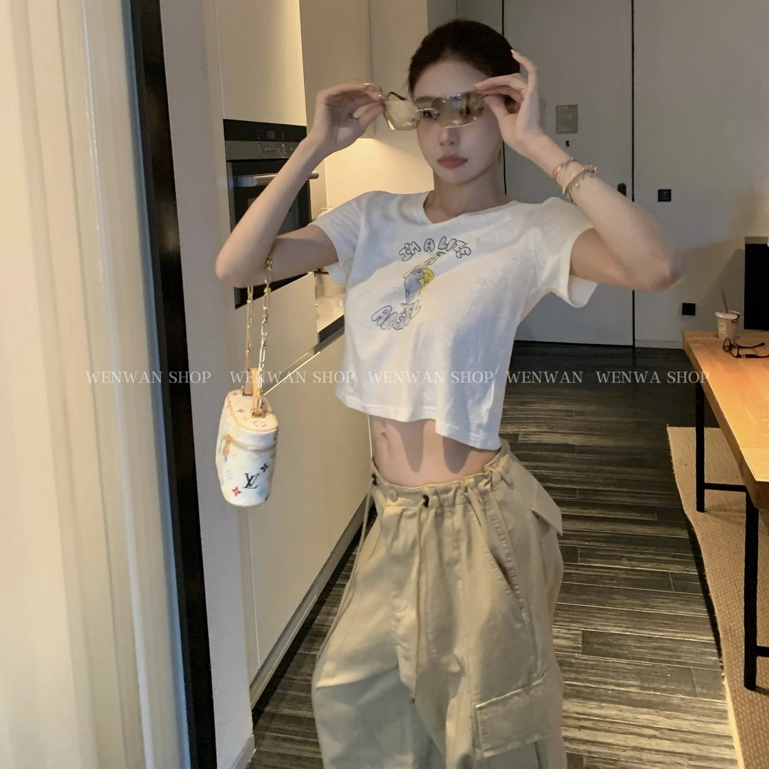 【Angel天使T】漫画字母印花短袖夏季新款宽松百搭短袖T恤