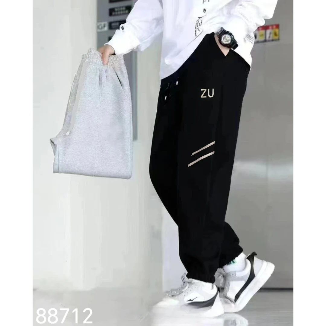 【88712-麻灰色】青少年春款休闲运动裤