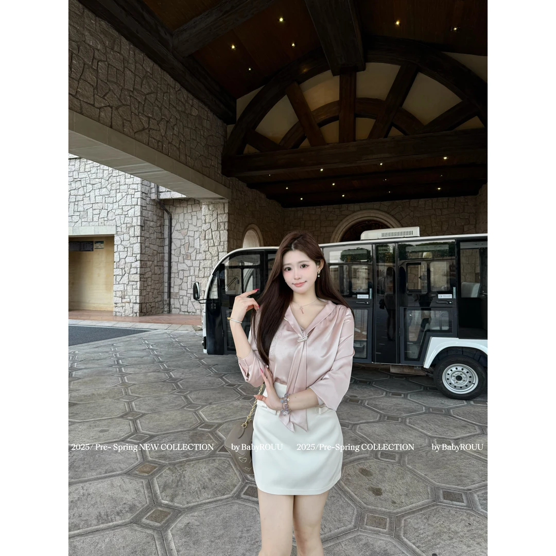 温与柔【轻熟oni】心动浅春系小香风气质金秘书氛围感衬衫