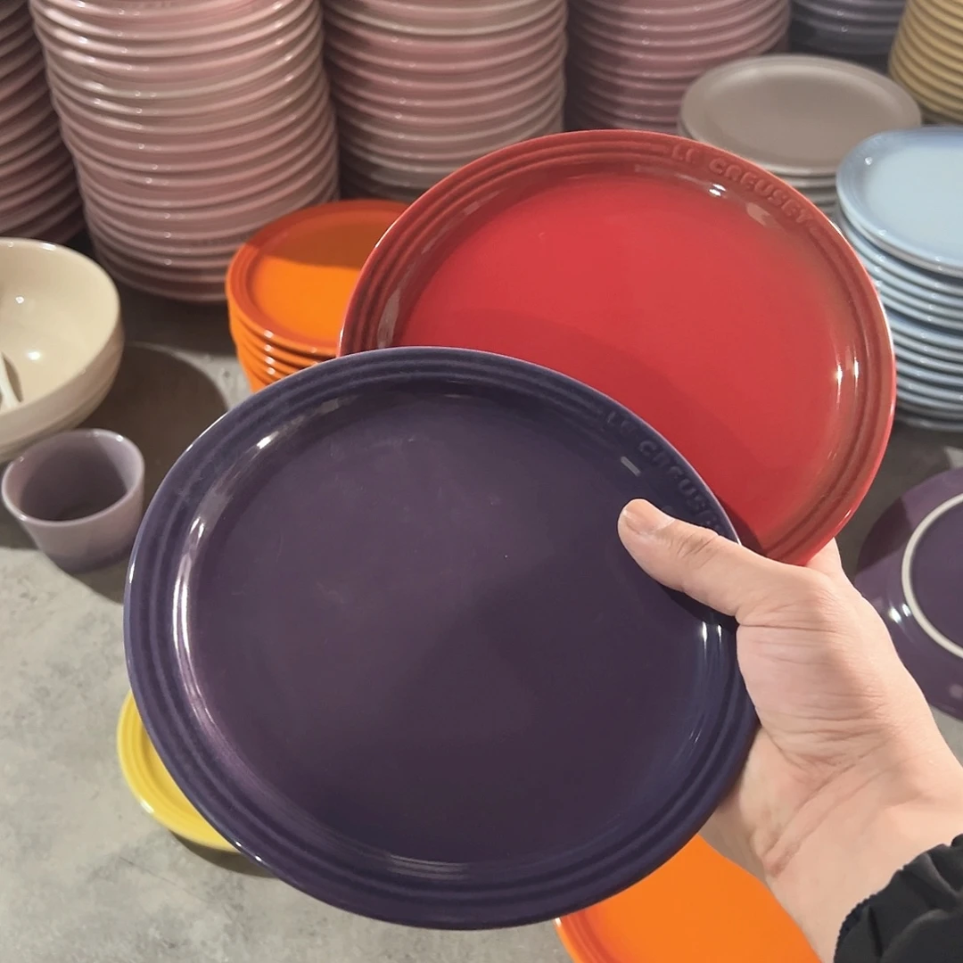 陶瓷 小牛排 红色➕深紫色