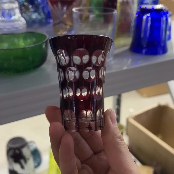 手柄款水晶玻璃微瑕一个