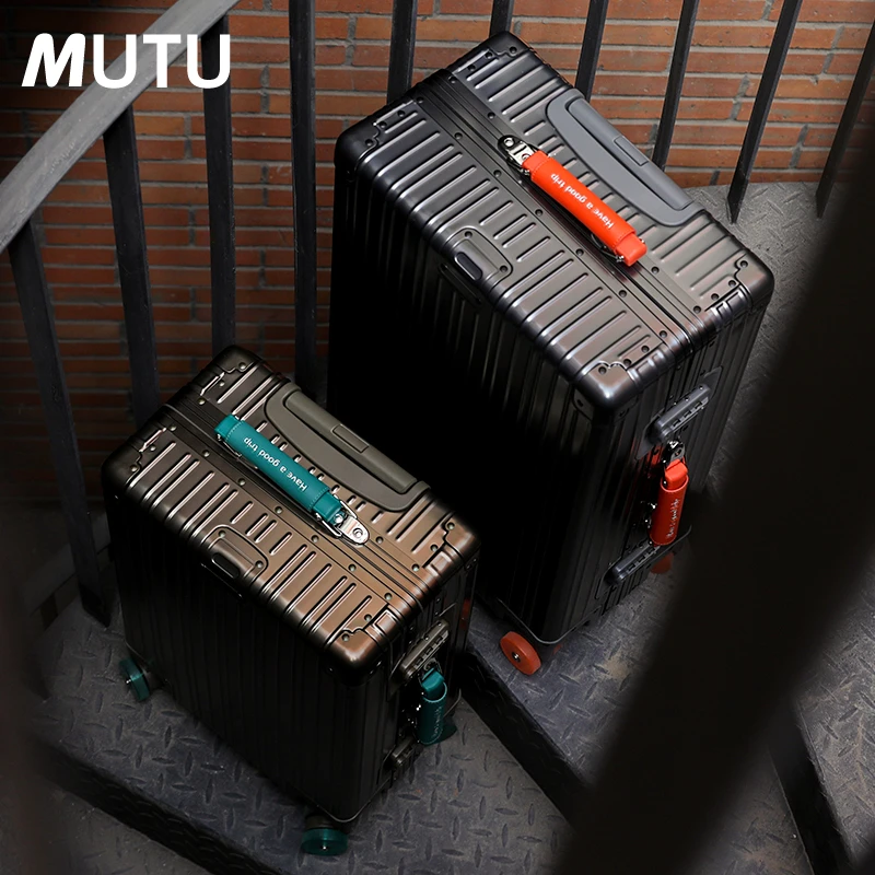 慕途新款金属行李箱耐用全铝镁合金旅行箱静音灌注轮登机拉杆箱子