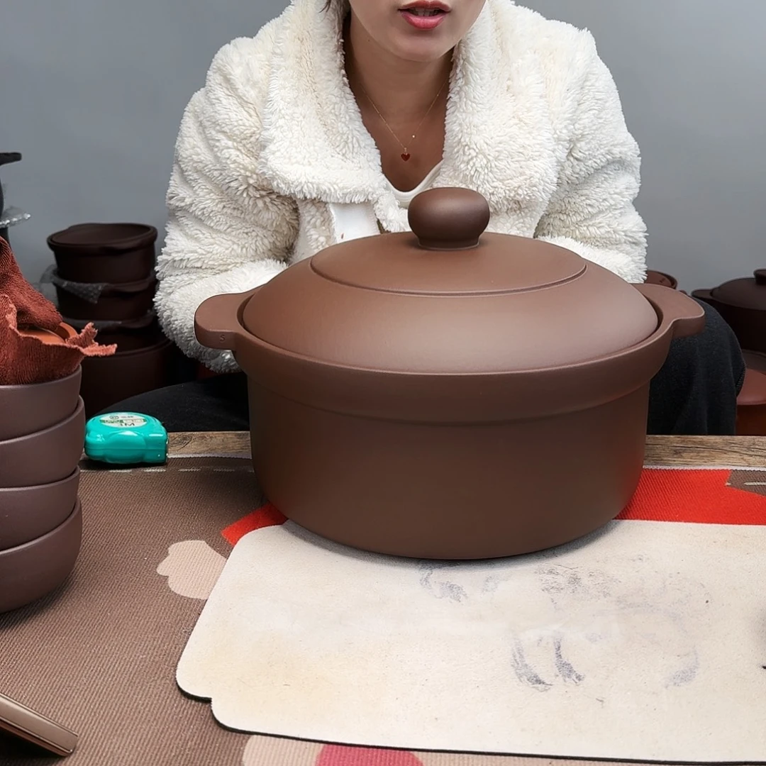 紫砂砂锅8升正品无暇