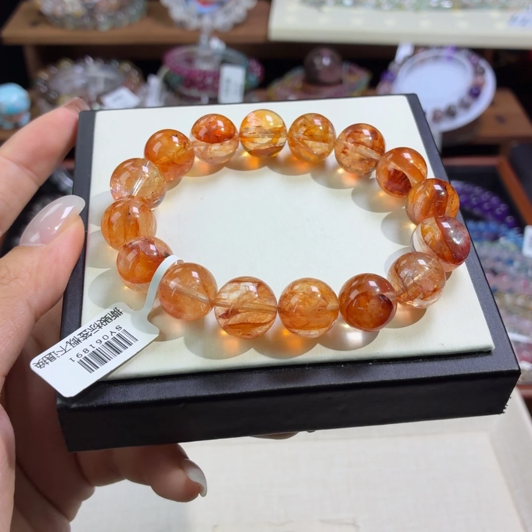 未镶嵌手串水晶芬达胶花13+