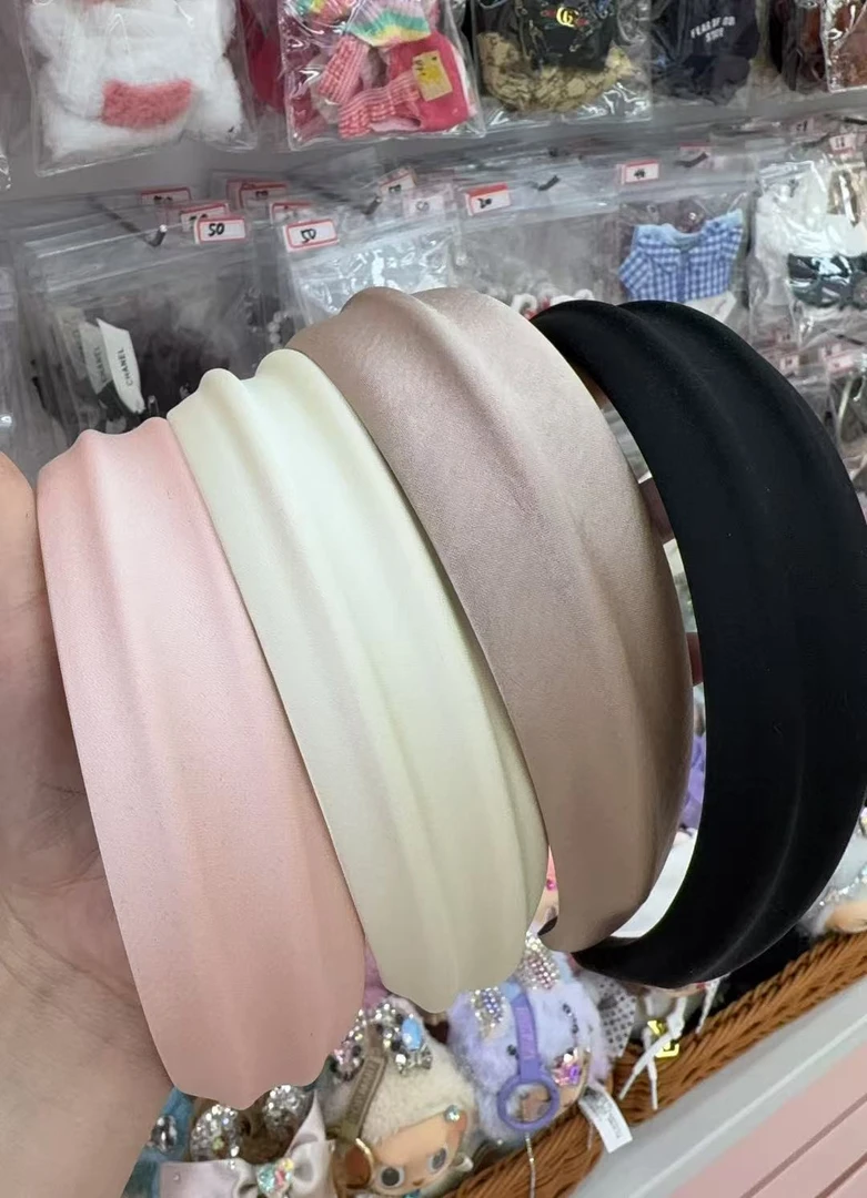 头包脸纯色发箍多色可选（颜色混发）