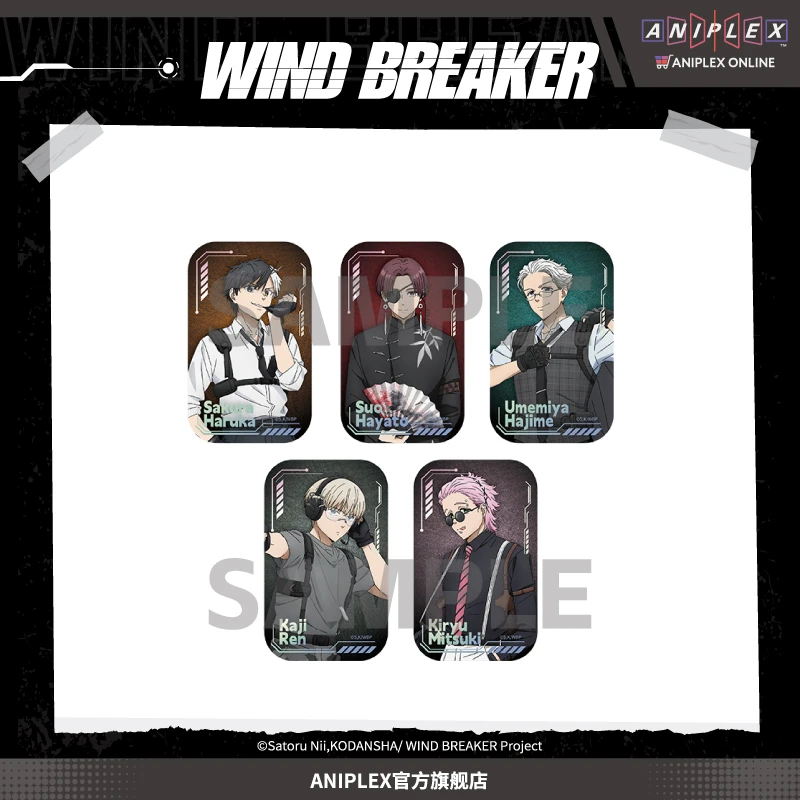 【现货 ANIPLEX】WIND BREAKER 防风铃 特工系列反光浮雕徽章