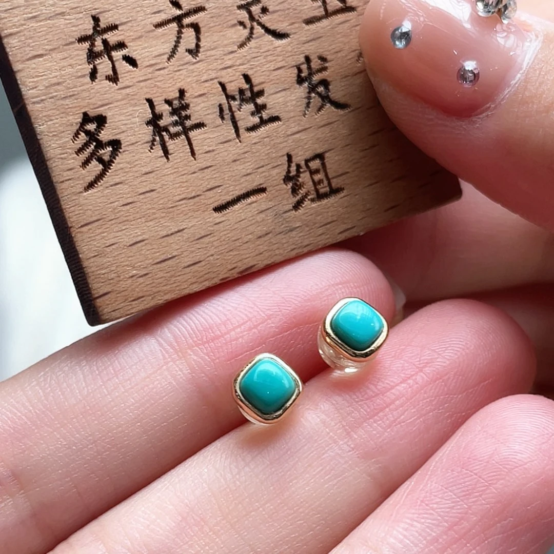 绿松石银S925镶嵌颈饰