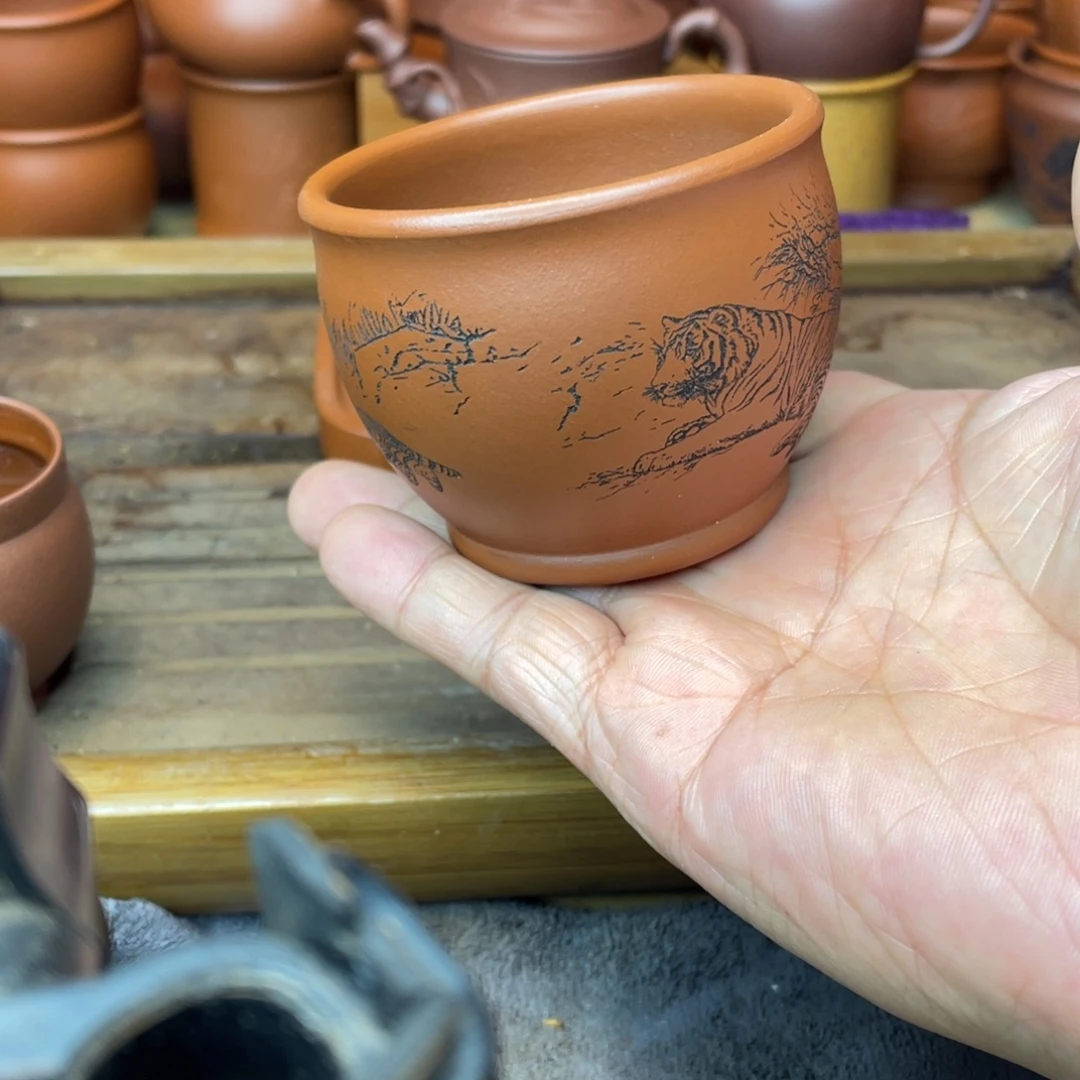 紫砂茶壶原矿赵庄朱泥