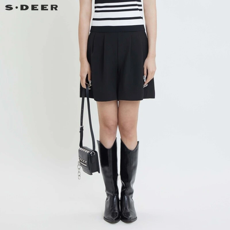【女装优选WH】sdeer圣迪奥女装 短裤S24280904