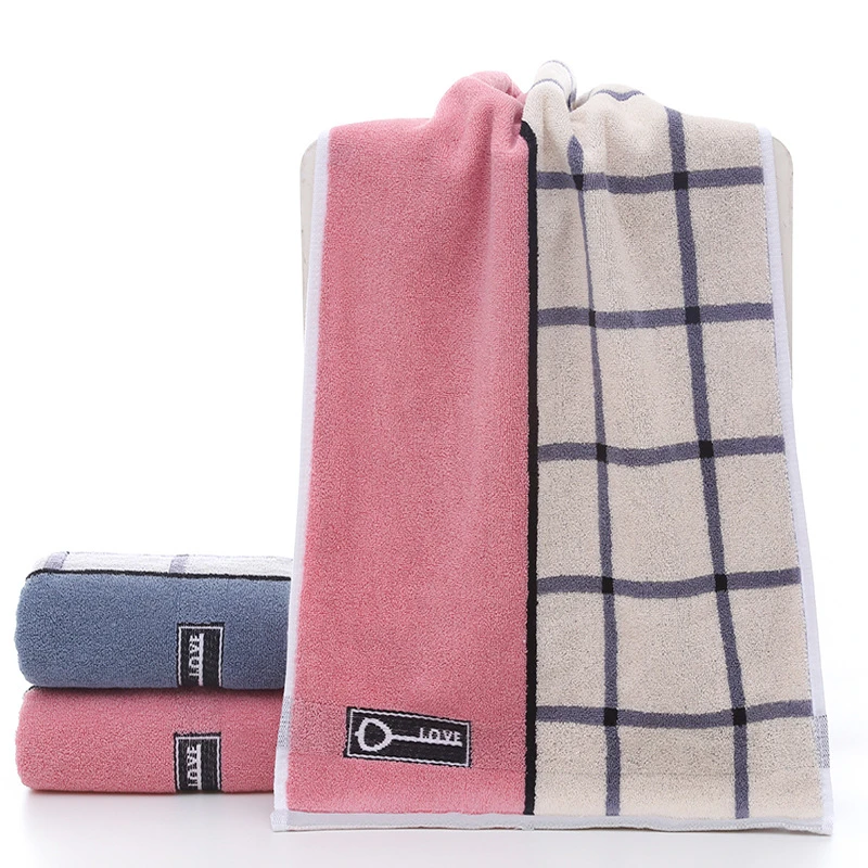 2条装加厚成人纯棉加密加厚毛巾柔软吸水舒适大号家用洗脸巾