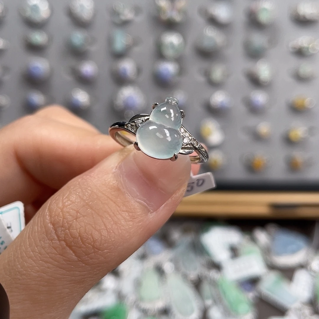 翡翠戒指银S925镶嵌