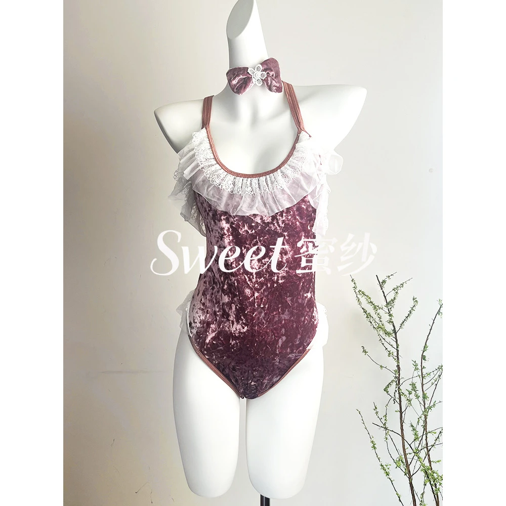 加大码内衣胖mm可穿230斤兔女郎制服COSPLAY连体暗扣款睡衣含头饰