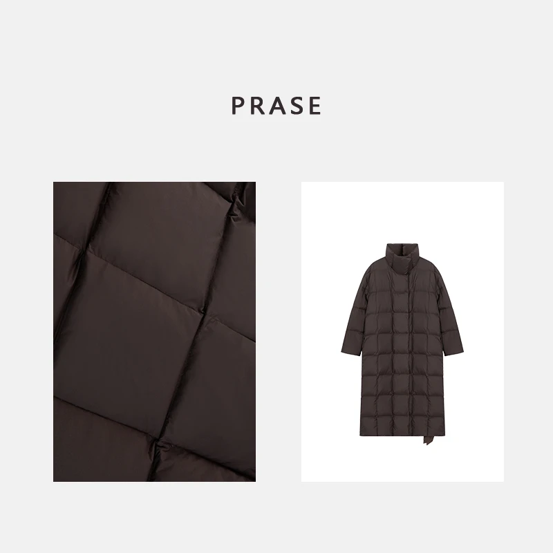 PRASE-VIP回馈-杨【零压感云朵】微胖轻奢冬华夫格羽绒服PR411B15