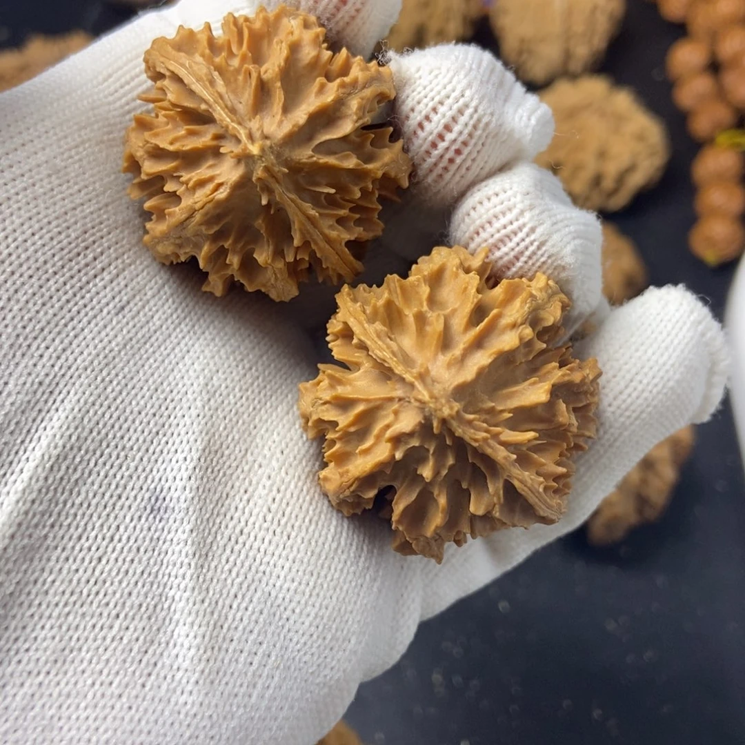 桃核把件秦岭核桃雪花34+