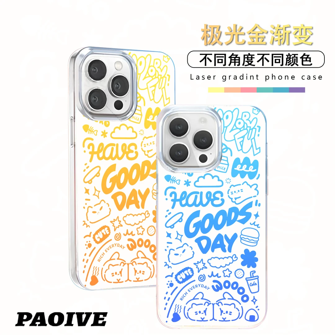 满屏涂鸦适用苹果华为vivo一加iPhone小米红米极光手机壳壳