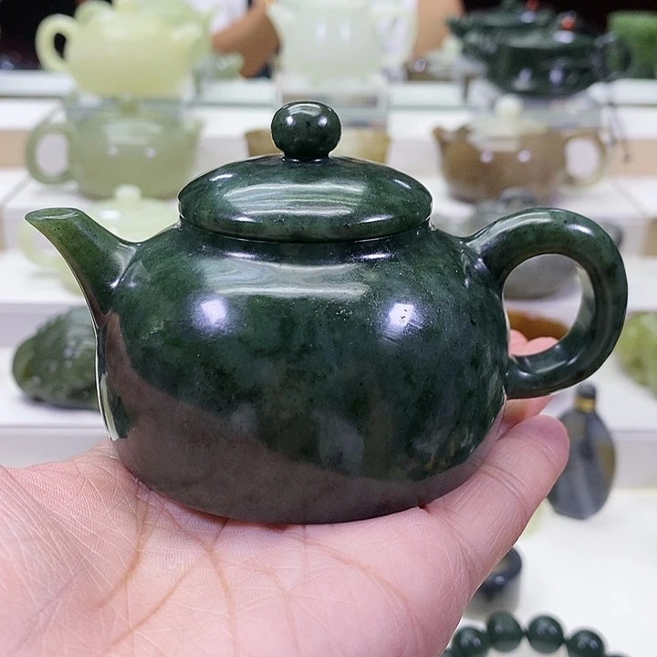未镶嵌和田玉挂件茶壶130m l