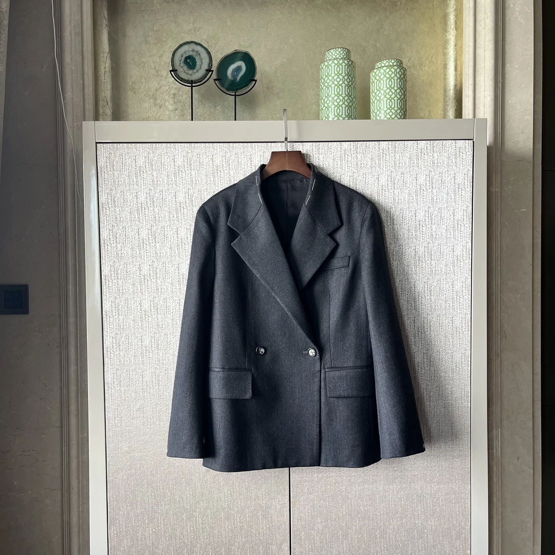 【米兰往事】意大利百年精纺羊毛奢牌同源双排扣西服