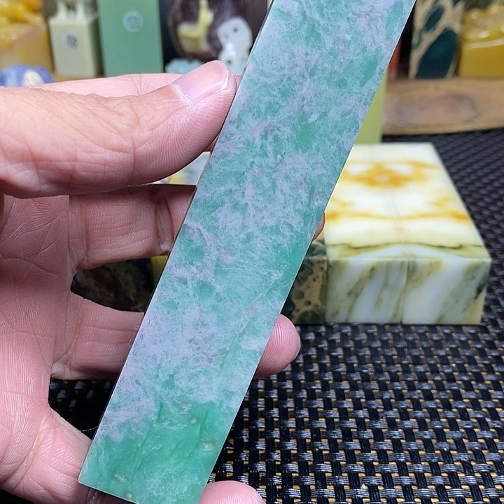 印石青田石缅甸绿