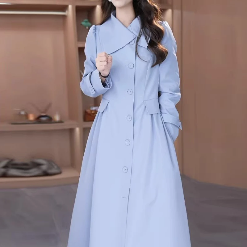 法式休闲中长款风衣宽松大衣时尚2025秋季时尚外套